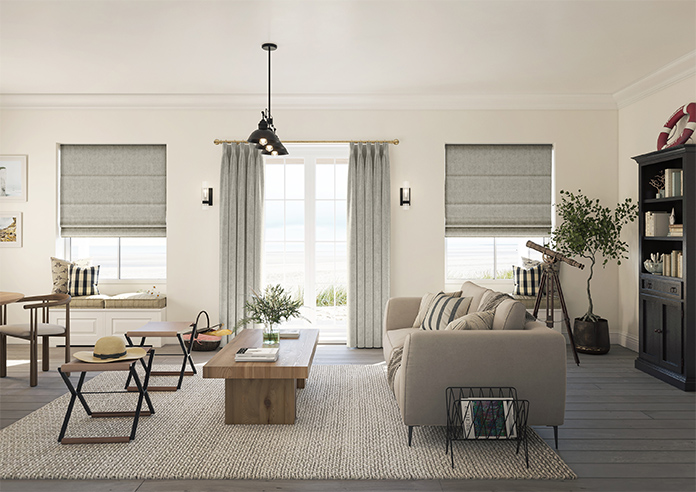 Tarbert, Mouse Grey - Motorised Roman Blind - Image 8